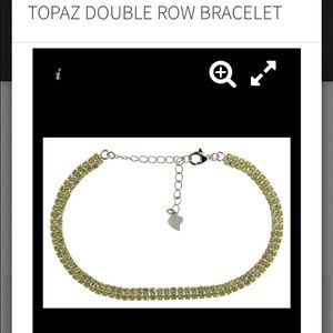 12.20ct Yellow Topaz Double Row Bracelet Sterling Silver
